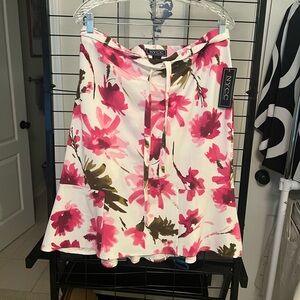 NYC Pink and White Floral Skirt sz xl new